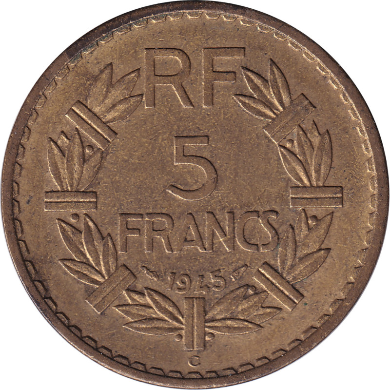 France - 5 francs - Lavrillier - 1945 C - No410
