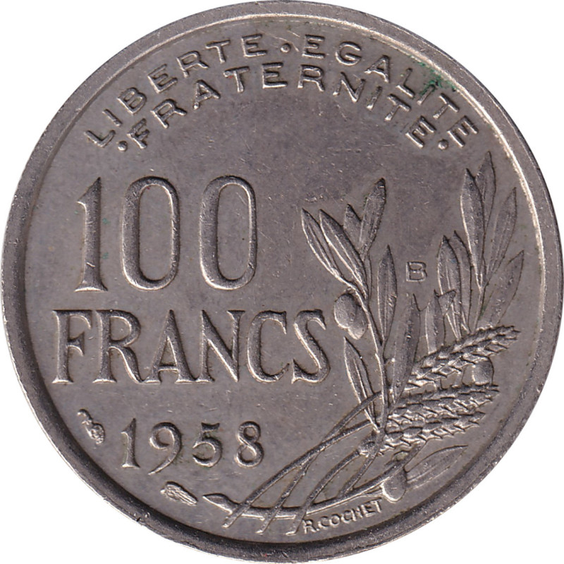 France - 100 francs - Cochet - 1958 B - No414