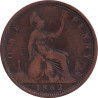 United Kingdom - 1 penny - Victoria - Buste mature - 1862 - No471