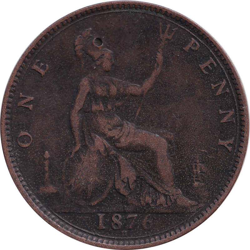 United Kingdom - 1 penny - Victoria - Buste mature - 1876 H - No484