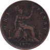 United Kingdom - 1 penny - Victoria - Buste mature - 1876 H - No484