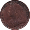 United Kingdom - 1 penny - Victoria - Buste agé - 1899 - No489