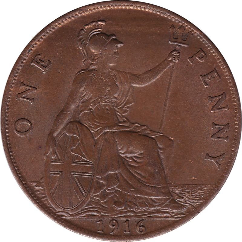 United Kingdom - 1 penny - Georges V - 1916 - No490