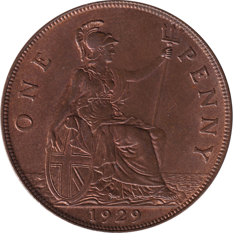 United Kingdom - 1 penny - Georges V - 1929 - No492