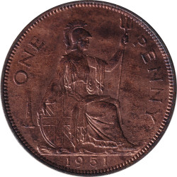 United Kingdom - 1 penny - Georges VI - 1951 - No493