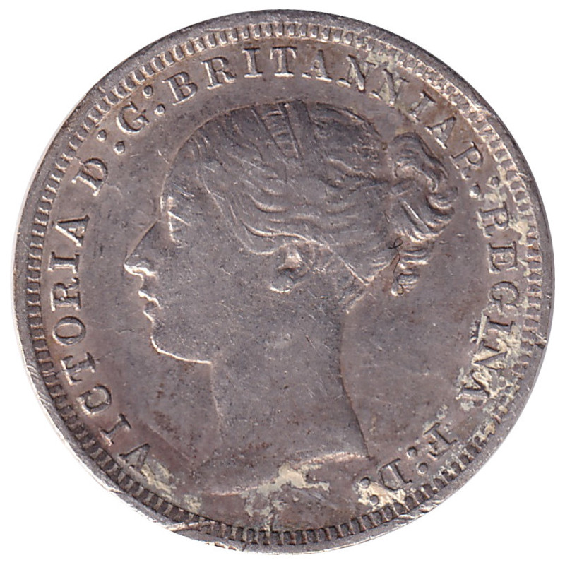 United Kingdom - 3 pence - Victoria - Tête jeune - 1878 - No500