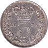 United Kingdom - 3 pence - Victoria - Tête jeune - 1878 - No500