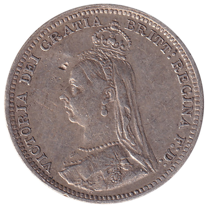 United Kingdom - 3 pence - Victoria - Buste du Jubilé - 1890 - No505