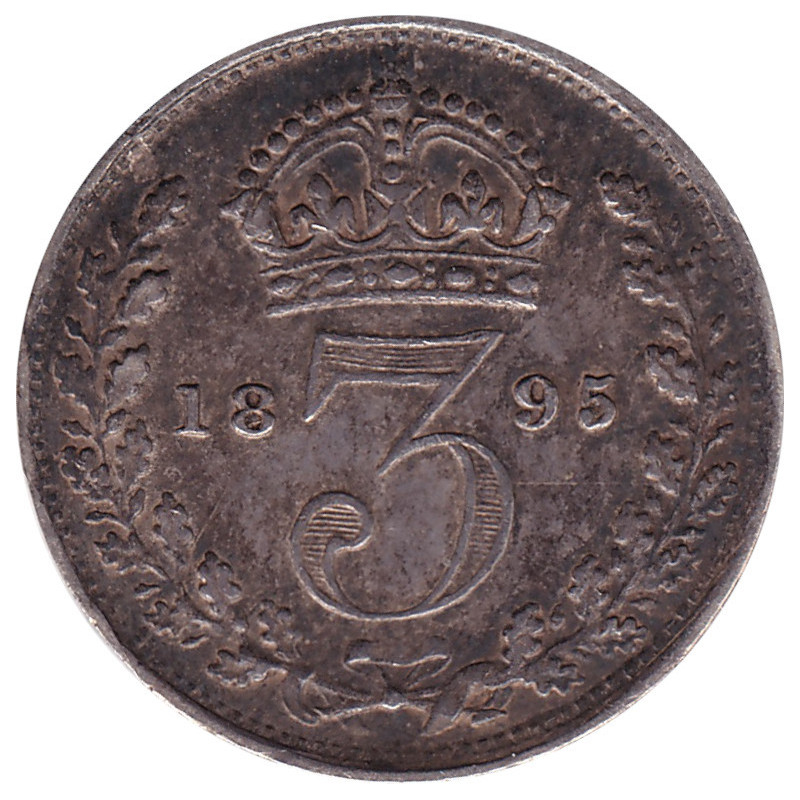 United Kingdom - 3 pence - Victoria - Buste agé - 1895 - No506