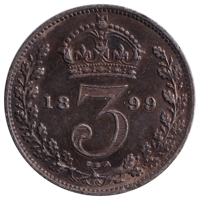 United Kingdom - 3 pence - Victoria - Buste agé - 1899 - No508