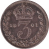 United Kingdom - 3 pence - Victoria - Buste agé - 1901 - No509