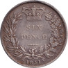 United Kingdom - 6 pence - Victoria - Tête jeune - 1851 - No515