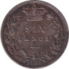 United Kingdom - 6 pence - Victoria - Tête jeune - 1885 - No516