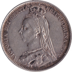 United Kingdom - 6 pence - Victoria - Tête jeune - 1887 - No518