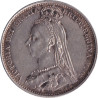 United Kingdom - 6 pence - Victoria - Tête jeune - 1887 - No518