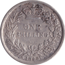 United Kingdom - 1 shilling - Victoria - Tête jeune - 1846 - No521