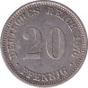 Germany - 20 pfennig - Guillaume I - Type 1 -  1876 D - No675
