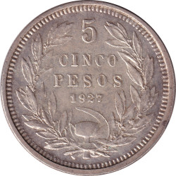 Chile - 5 pesos - Profile Eagle - 1927 So - No421