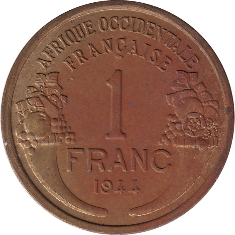 French West Africa - 1 franc - Morlon - 1944 - No438