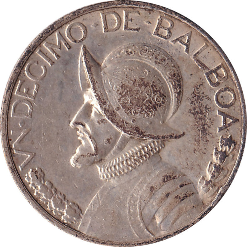 Panama - 1/10 balboa - Balboa - Large bust -  1947 - No439