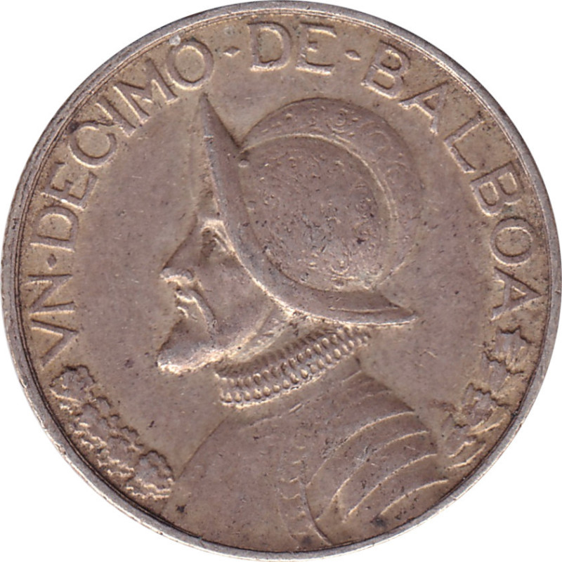 Panama - 1/10 balboa - Balboa - Large bust -  1947 - No440