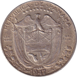 Panama - 1/10 balboa - Balboa - Large bust -  1947 - No440
