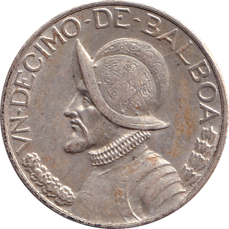 Panama - 1/10 balboa - Balboa - Large bust -  1947 - No442