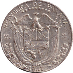 Panama - 1/10 balboa - Balboa - Large bust -  1947 - No442