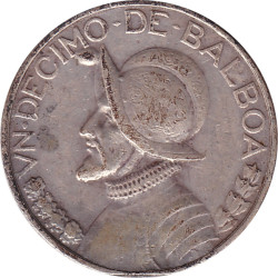 Panama - 1/10 balboa - Balboa - Large bust -  1947 - No443
