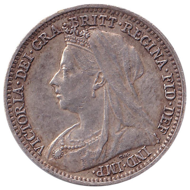 United Kingdom - 3 pence - Victoria - Buste agé - 1896 - No507