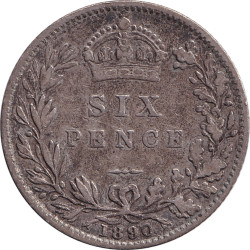 United Kingdom - 6 pence - Victoria - Buste du Jubilé - 1890 - No519