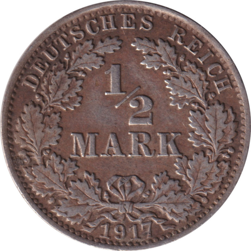 Germany - 1/2 mark - Guillaume II - 1917 A - No681