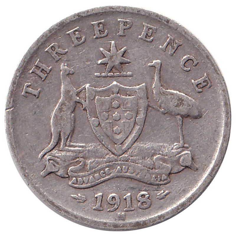 Australia - 3 pence - George V - 1918 M - No937