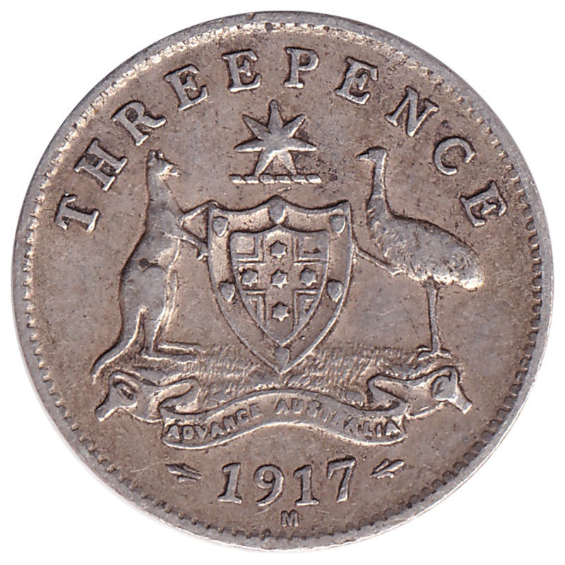 Australia - 3 pence - George V - 1917 M - No938