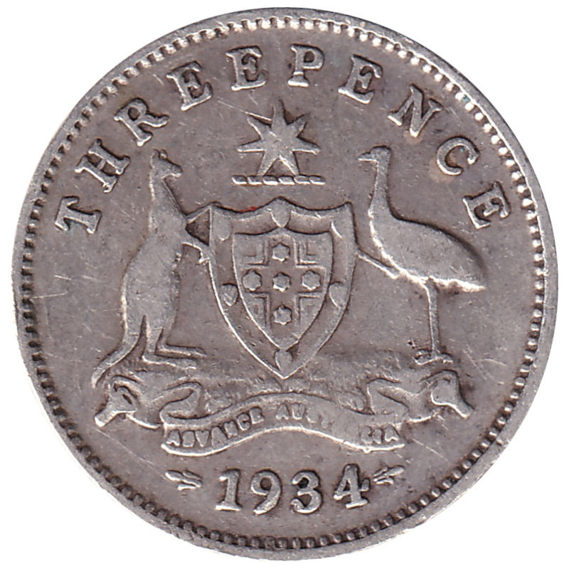 Australia - 3 pence - George V - 1934 - No950