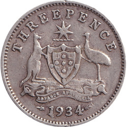 Australia - 3 pence - George V - 1934 - No951