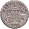 Australia - 3 pence - George V - 1934 - No954