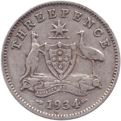 Australia - 3 pence -...