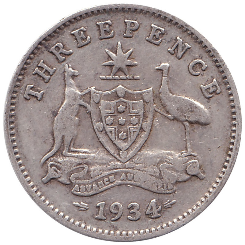 Australia - 3 pence - George V - 1934 - No955
