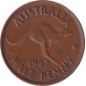 Australia - 1/2 penny - George VI - Kangourou - 1947 - No960