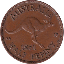 Australia - 1/2 penny -...