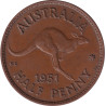 Australia - 1/2 penny - George VI - Kangourou - 1951 PL - No965