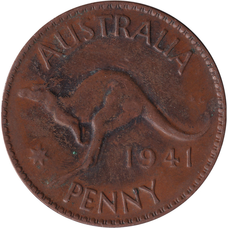 Australia - 1/2 penny - George VI - Kangourou - 1941 - No967
