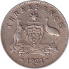 Australia - 3 pence - George V - 1921 M - No981