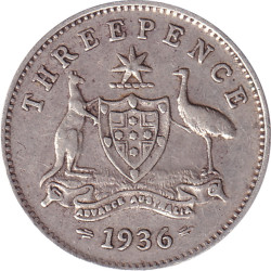 Australia - 3 pence - George V - 1936 - No984
