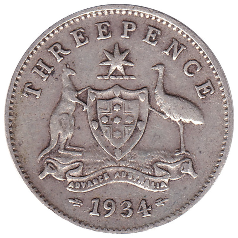 Australia - 3 pence - George V - 1934 - No991
