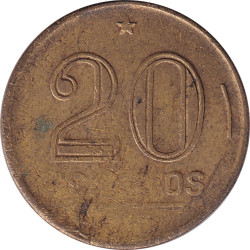 Brazil - 20 centavos - Tête de la Liberté - No995