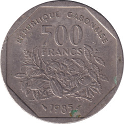Gabon - 500 francs - République gabonaise - 1985 - No181