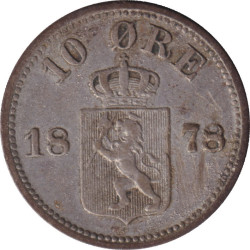 Norway - 10 ore - Oscar II...