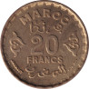 Morocco - 20 francs - Étoile - Petit module (23,5mm) - 1371 - No192